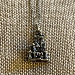 Sterling Disneyland Cinderella’s Castle Necklace